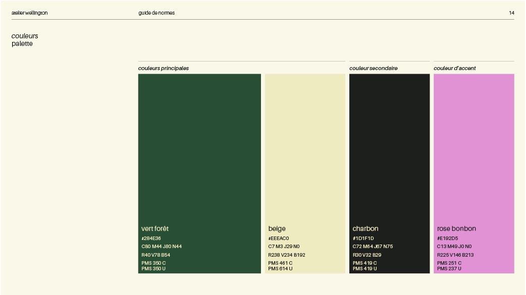 palette de couleurs