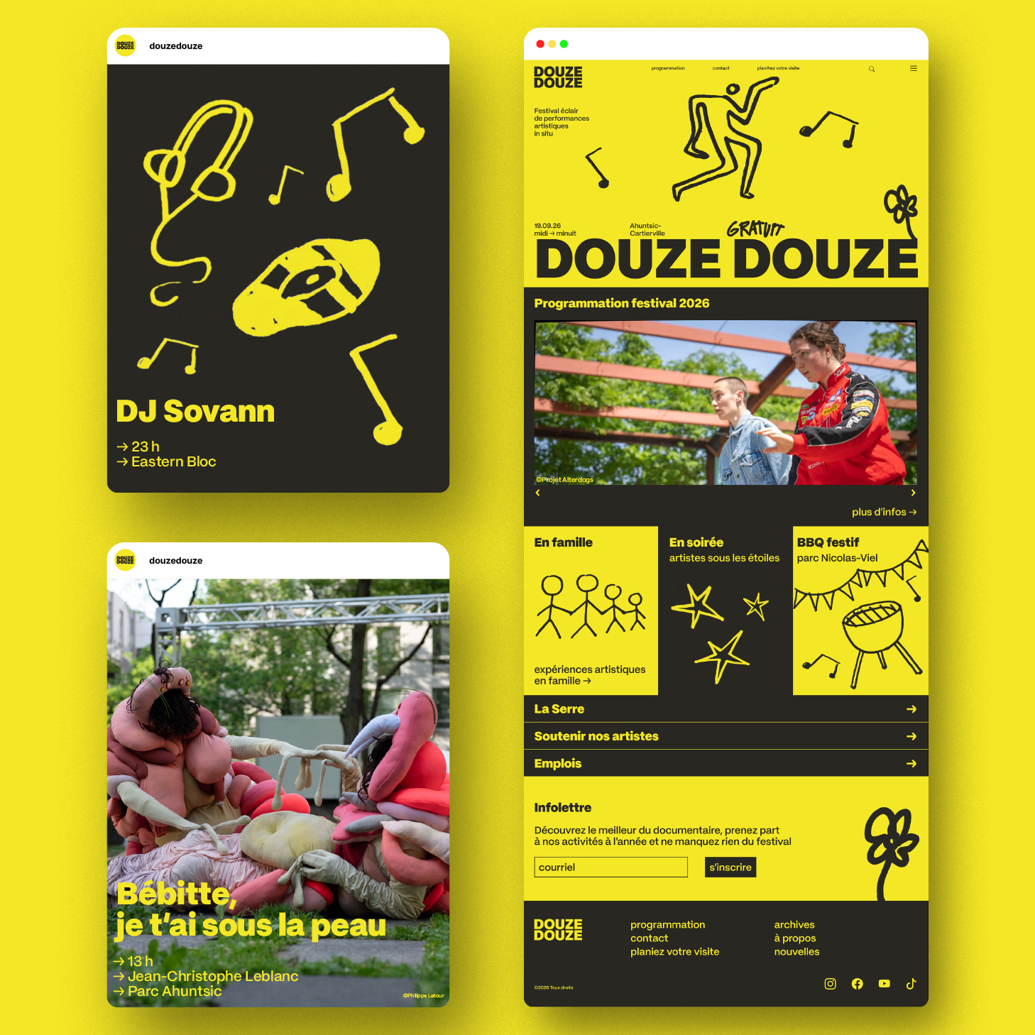 site web et publications réseaux